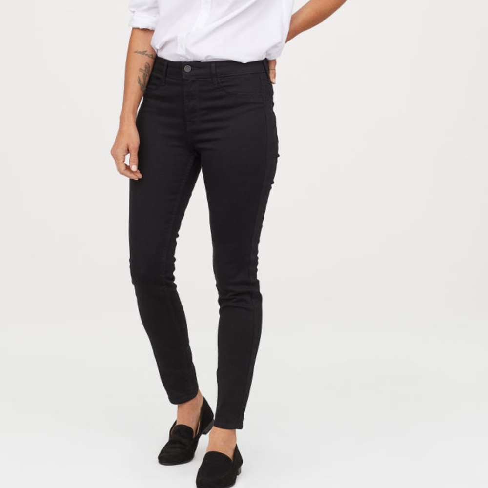 H&M Black Skinny Regular Ankle Jeans